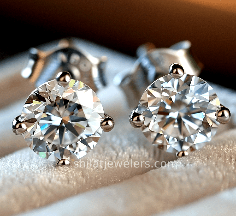 lab grown diamond earrings - Shilat