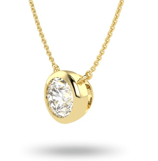 Diamond necklace lab grown 14K - Shilat 