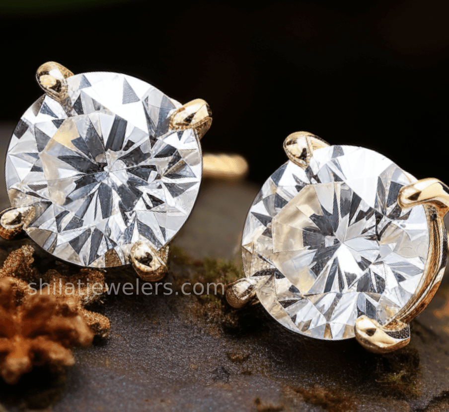 Lab grown diamond studs 2 carat