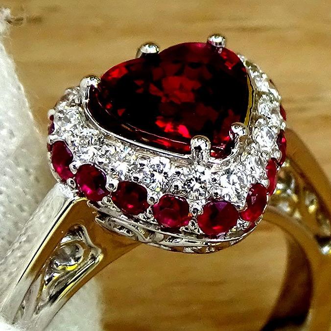 14k gold Red Ruby ring -Shilat