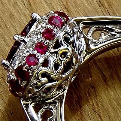  gold Red Ruby ring -Shilat