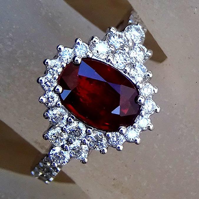 Red Ruby diamond ring - Shilat