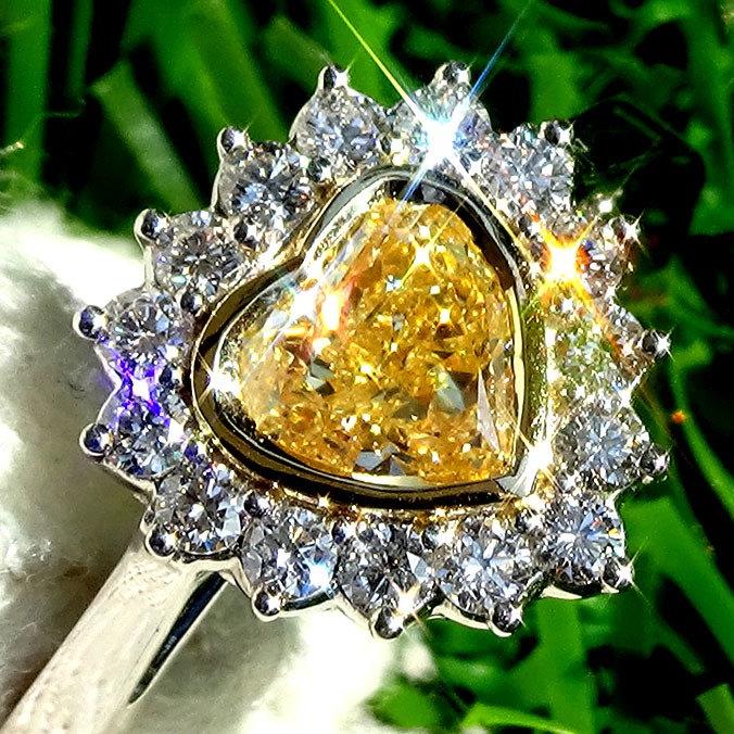 yellow diamond ring - Shilat