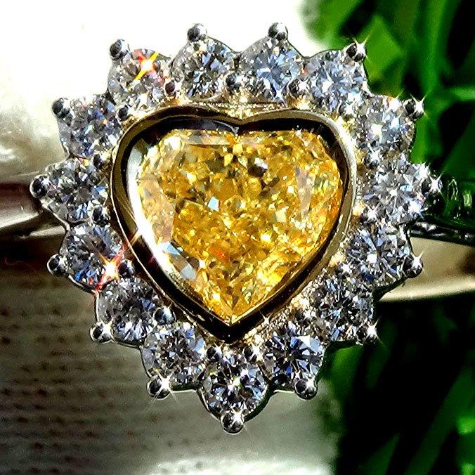 natural fancy yellow diamond engagement ring - Shilat