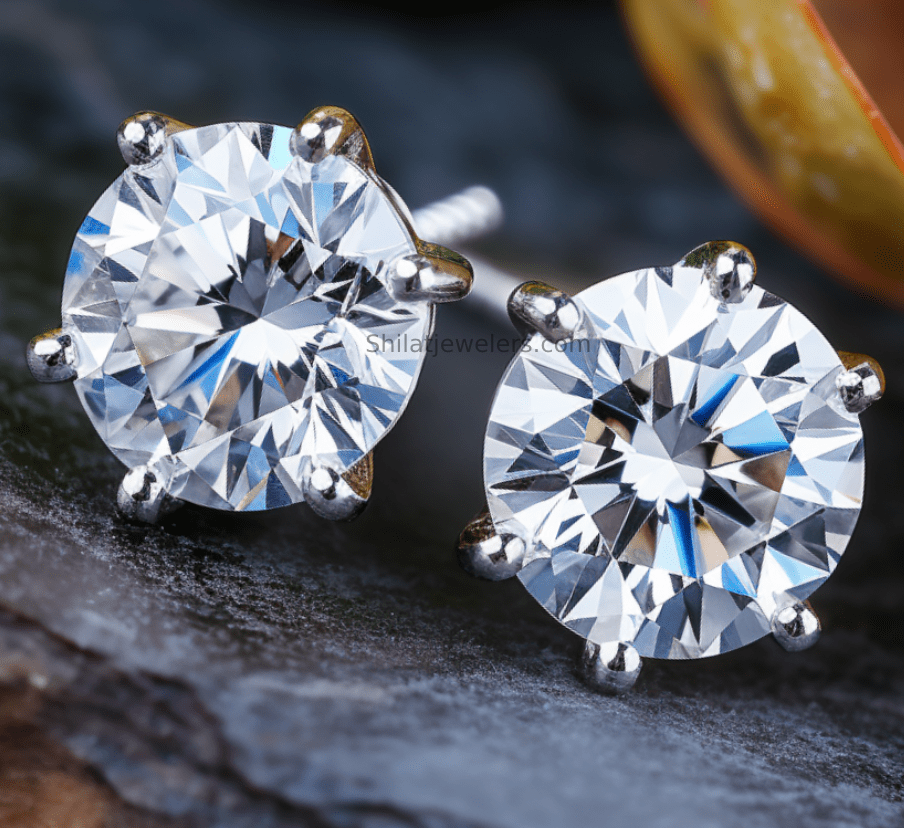 lab grown diamond earrings 1.08ct