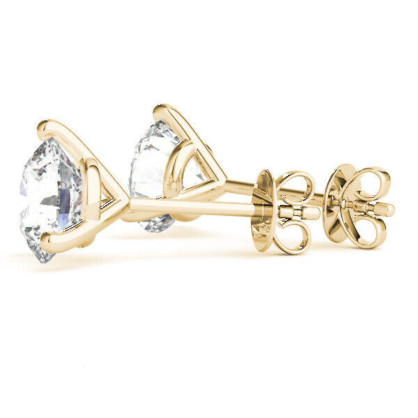 yellow gold diamond studs