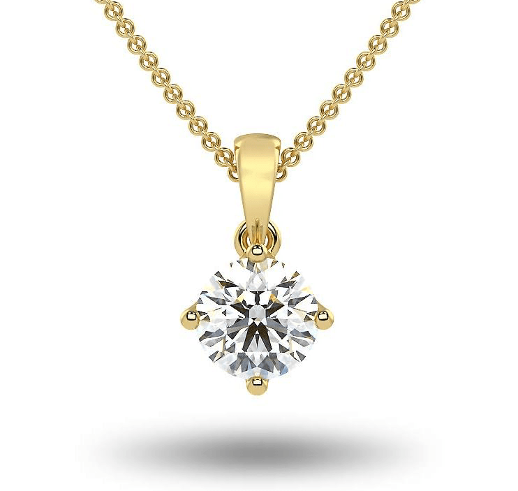 Lab created diamond pendant - Shilat 