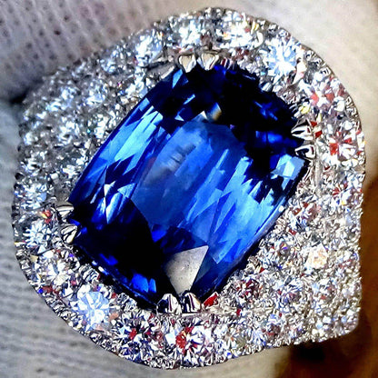 Custom sapphire ring totaling 4.99ct - Shilat 