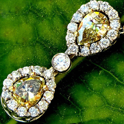 Yellow diamond pendant 14k 1.52ct - Shilat 