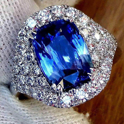 Custom sapphire ring totaling 4.99ct - Shilat 