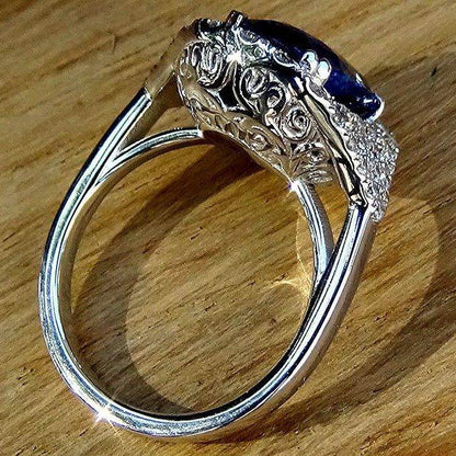 Custom sapphire ring totaling 4.99ct - Shilat 