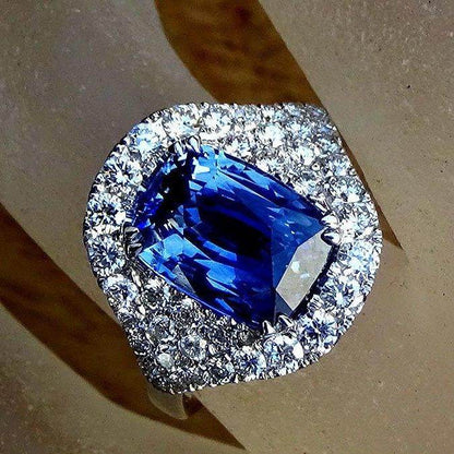 Custom sapphire ring totaling 4.99ct - Shilat 