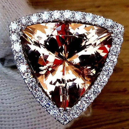 Engagement morganite ring diamond - Shilat 