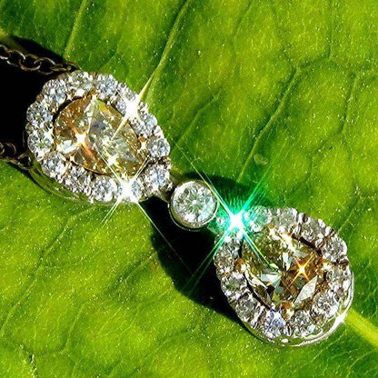 Yellow diamond pendant 14k 1.52ct - Shilat 