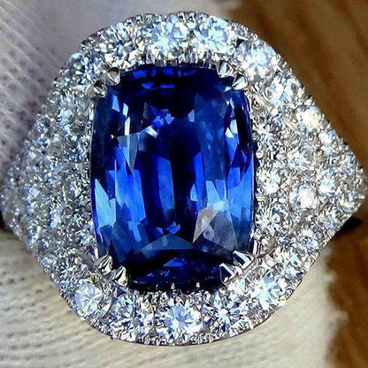 Custom sapphire ring totaling 4.99ct - Shilat 