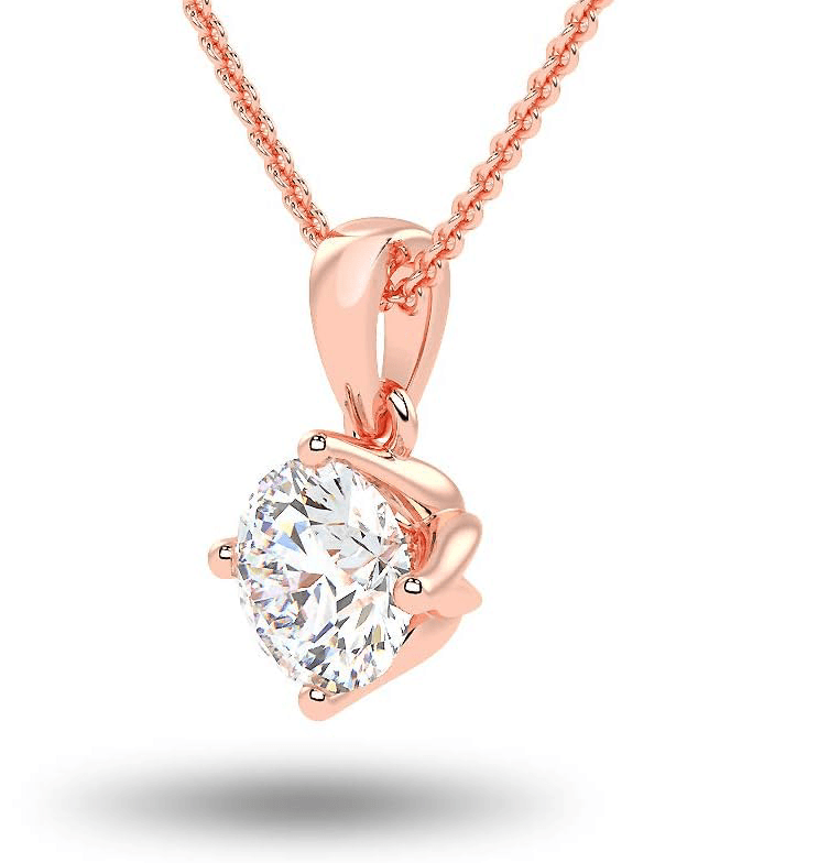 Lab created diamond pendant - Shilat 