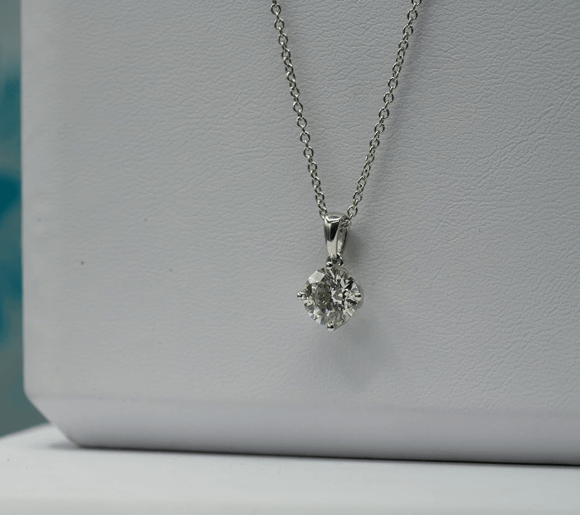 Lab created diamond pendant - Shilat 