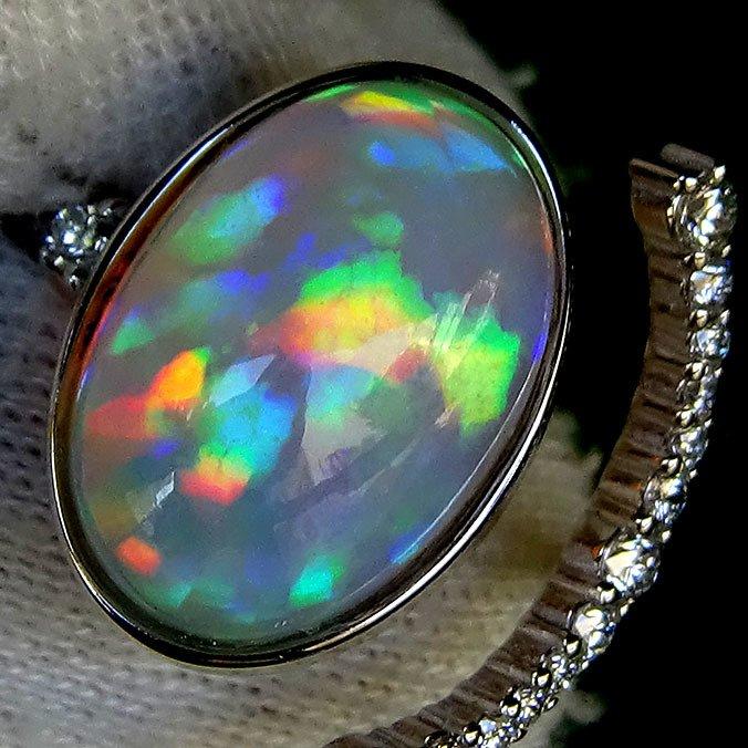 opal diamond 14kt ring - Shiat