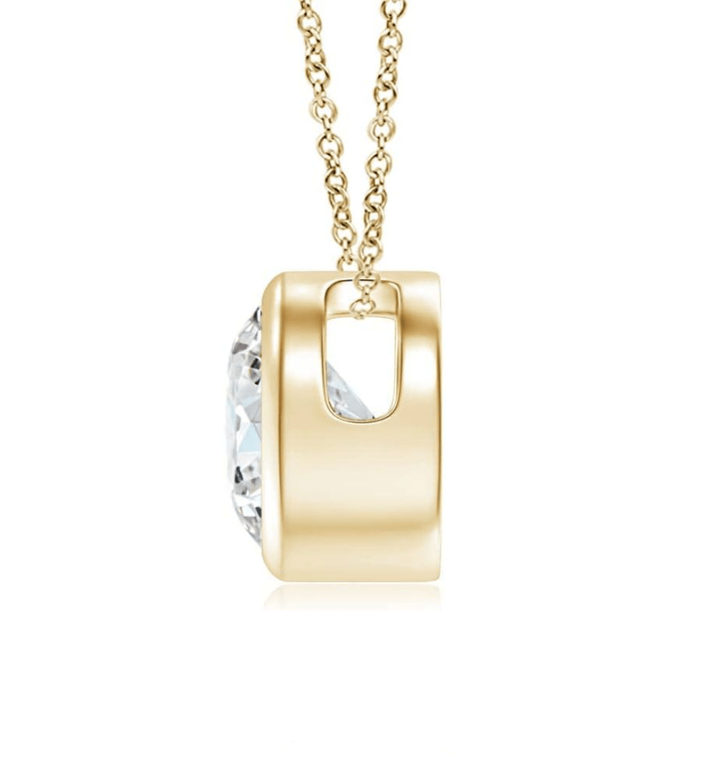 Lab grown diamond solitaire necklace - Shilat 