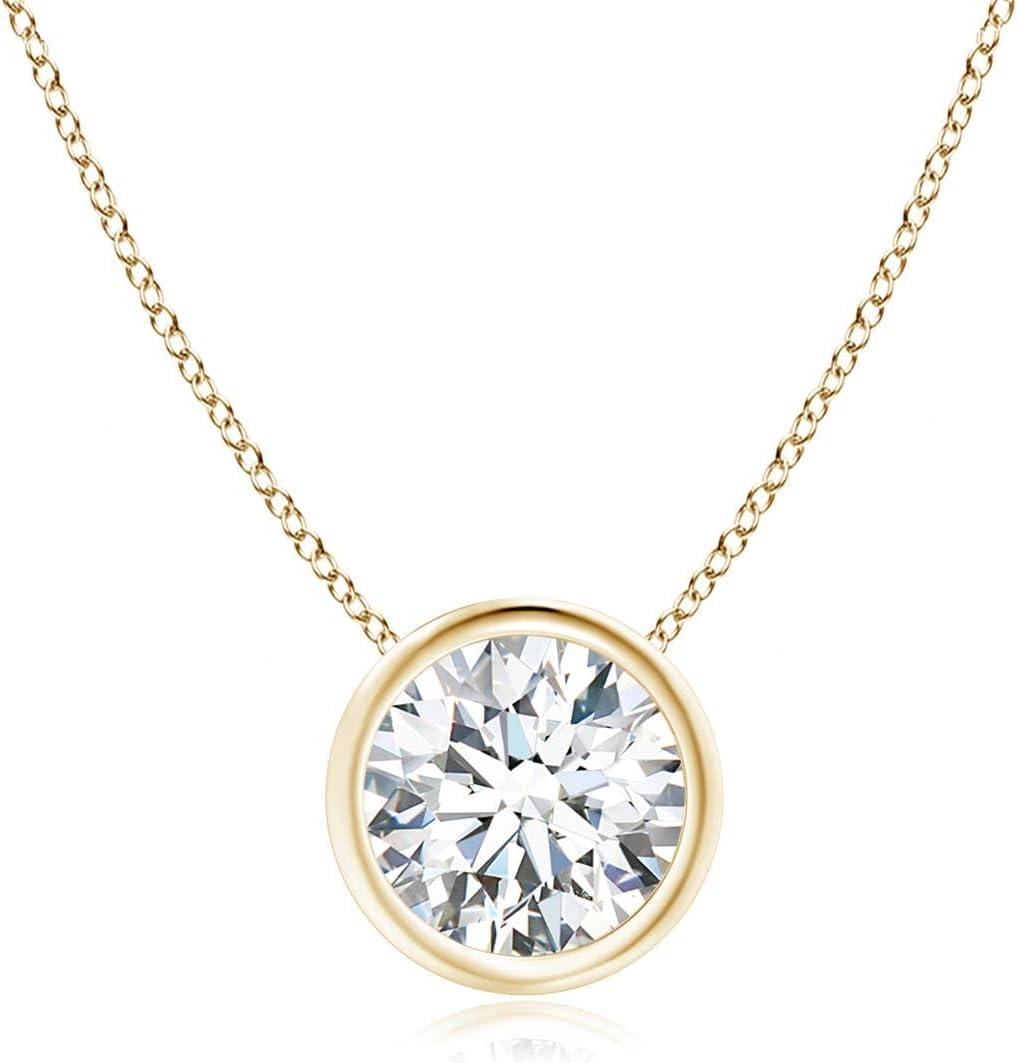 Lab grown diamond solitaire necklace - Shilat 