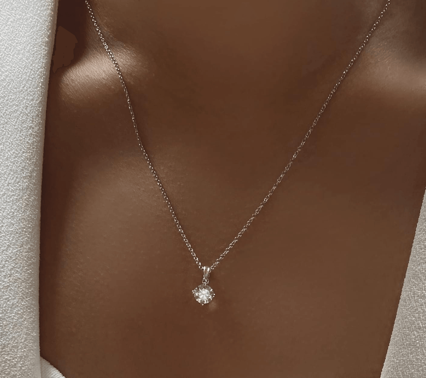 Lab created diamond pendant - Shilat 