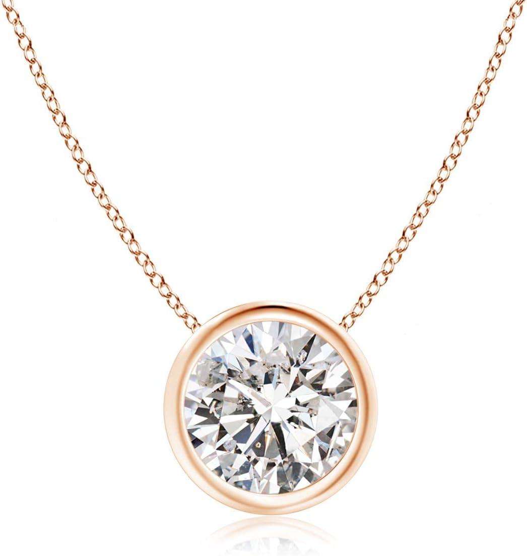 Lab grown diamond solitaire necklace - Shilat 