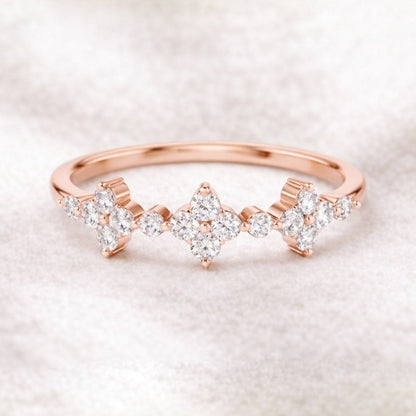Ring - Natural Diamonds 0.26 Carats in 14K rose Gold