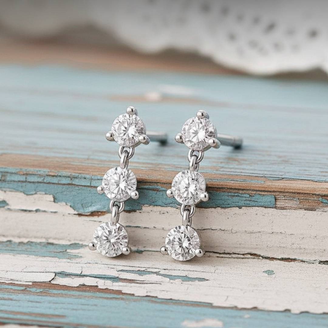 earrings natural diamonds 0.26 carats
