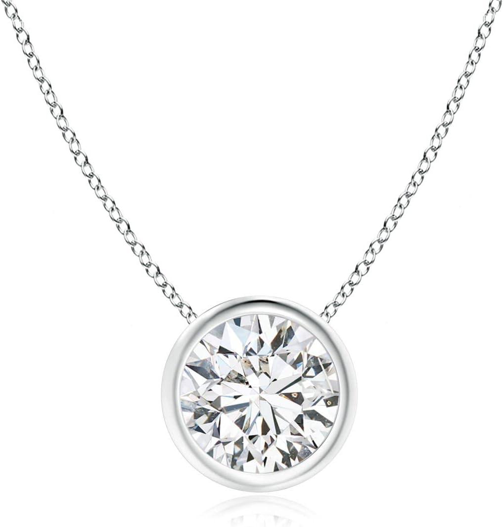 Lab grown diamond solitaire necklace - Shilat 