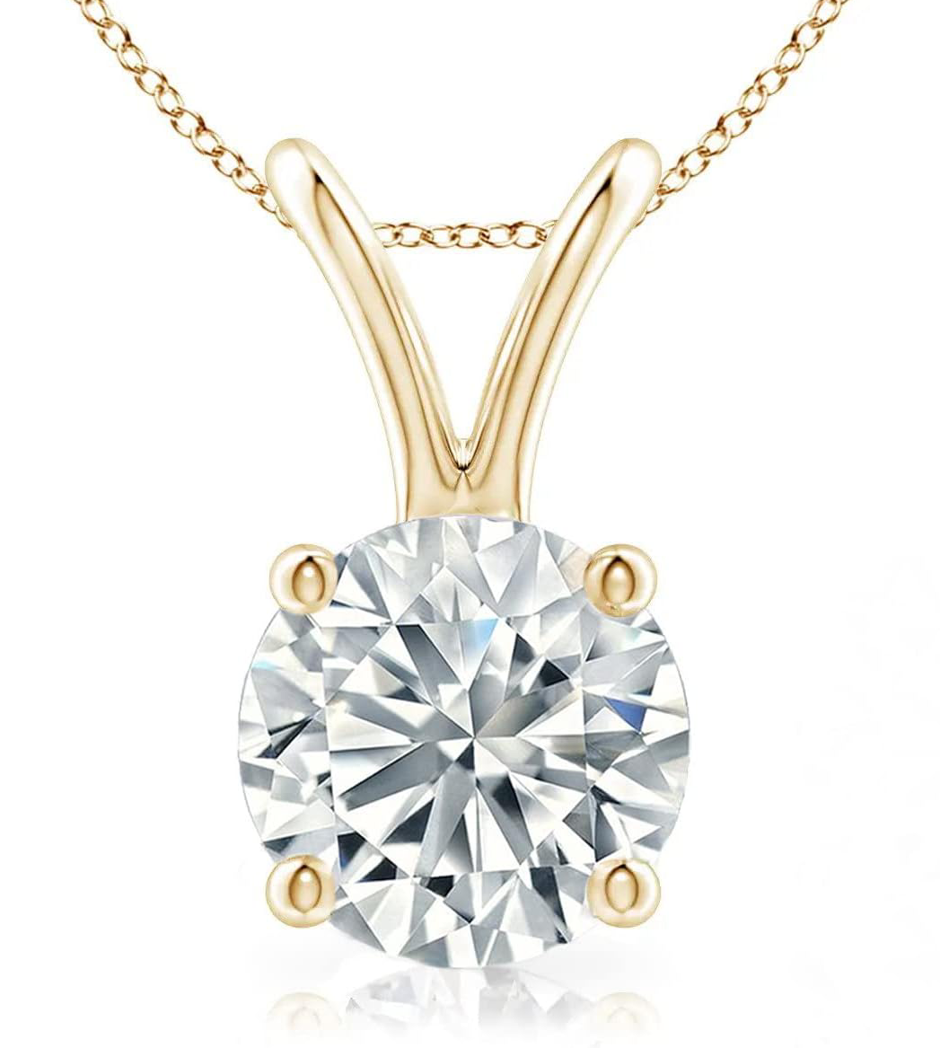 Lab grown diamond solitaire necklace - Shilat 