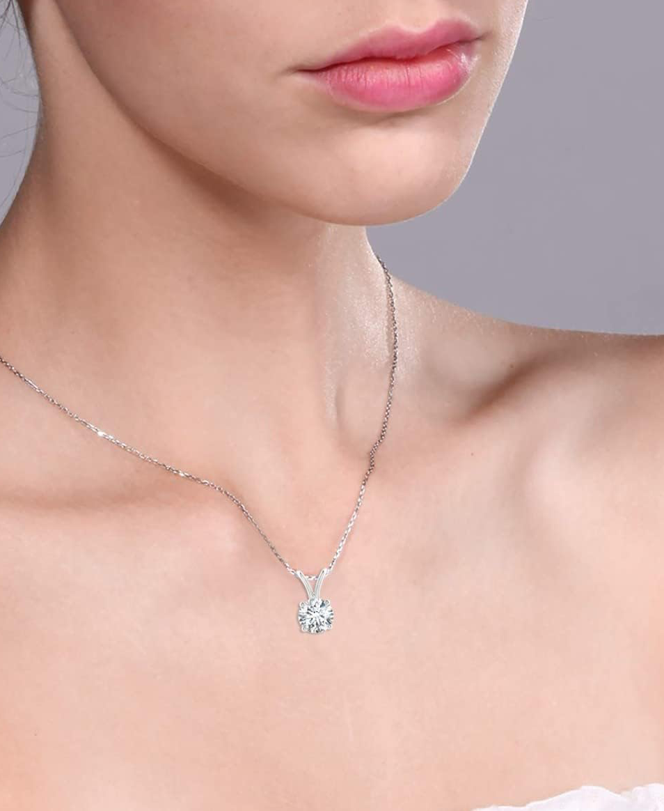 Man made diamond necklace 1ct - Shilatjewelers