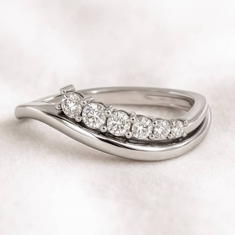 Diamond ring with a white background