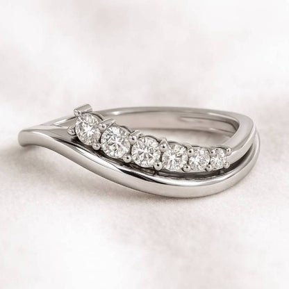 Diamond ring with a white background