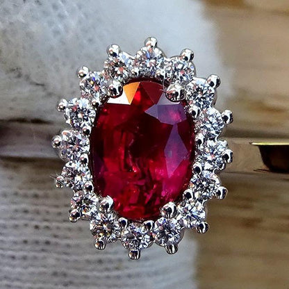 Ruby diamond ring gold  - Shilat