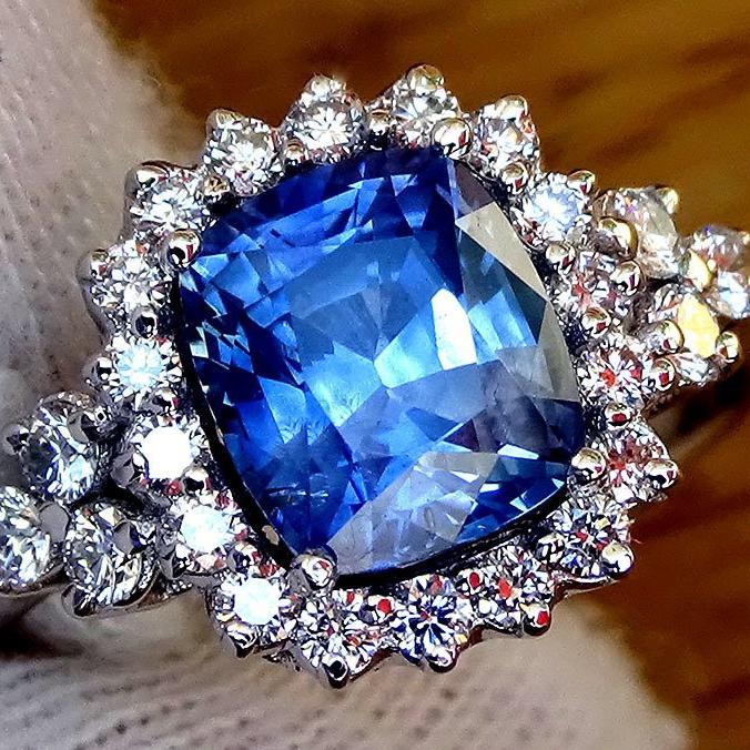  blue sapphire ring 14k - Shilat