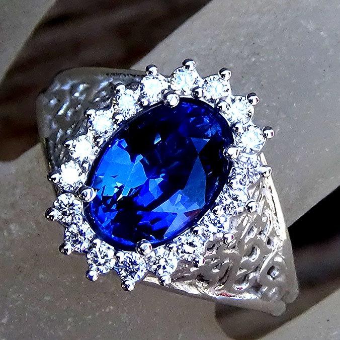 sapphire diamond 18kt ring - Shilat