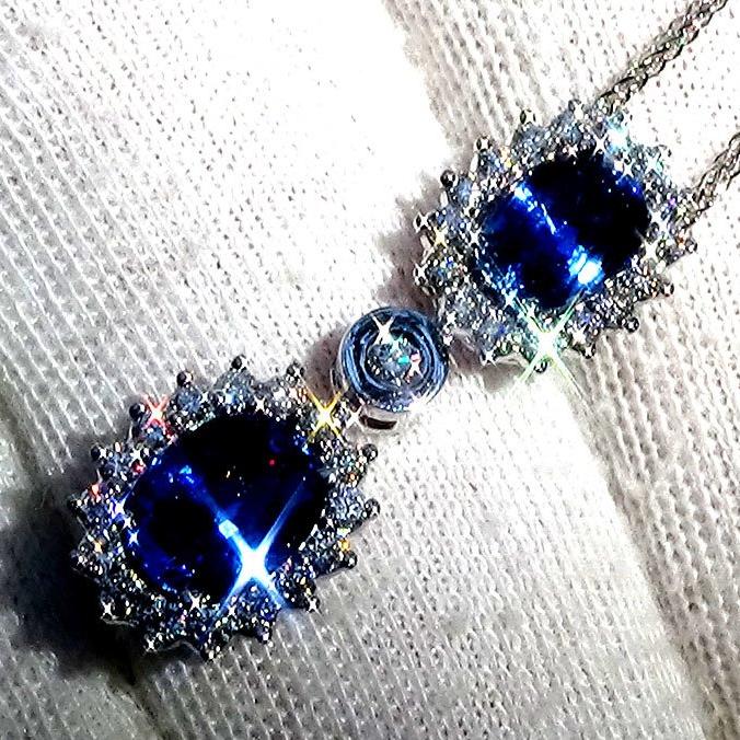 blue sapphire's Necklace - Shilat