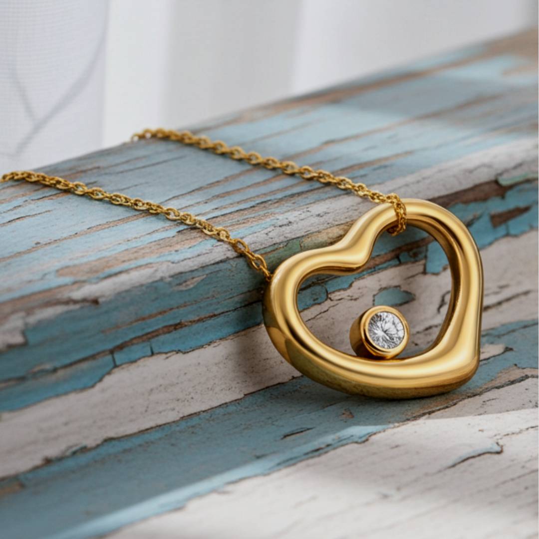 heart diamond pendant 