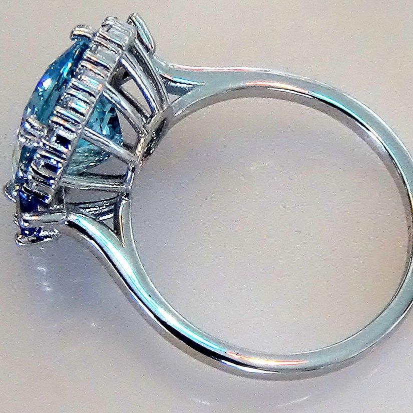 Aquamarine diamonds ring - Shilat