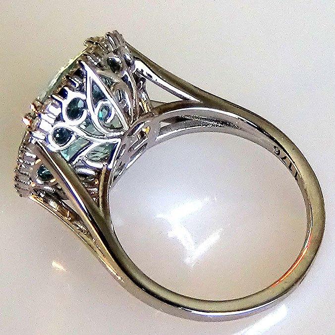 Aquamarine And Diamond Ring - Shilat 