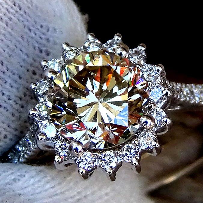 fancy brown diamond ring in 18kt - Shilat