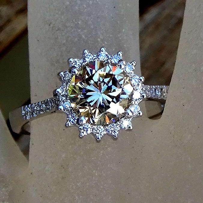 brown diamond ring in 18kt - Shilat