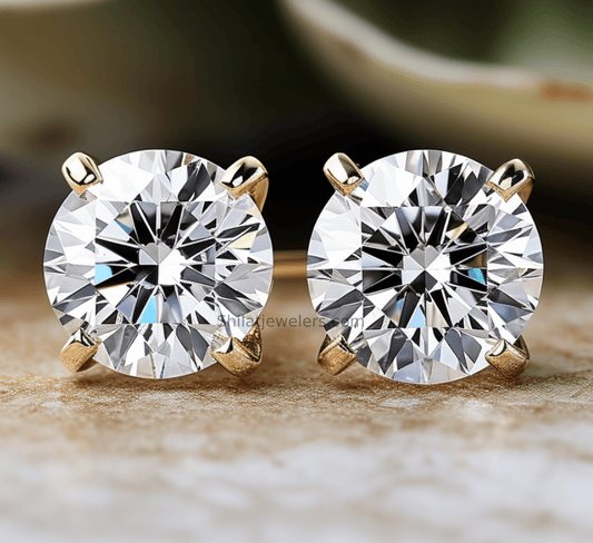 Diamond simulant earrings - Shilatjewelry