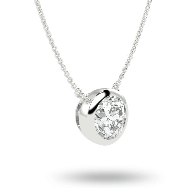 Diamond necklace lab grown 14K - Shilat 