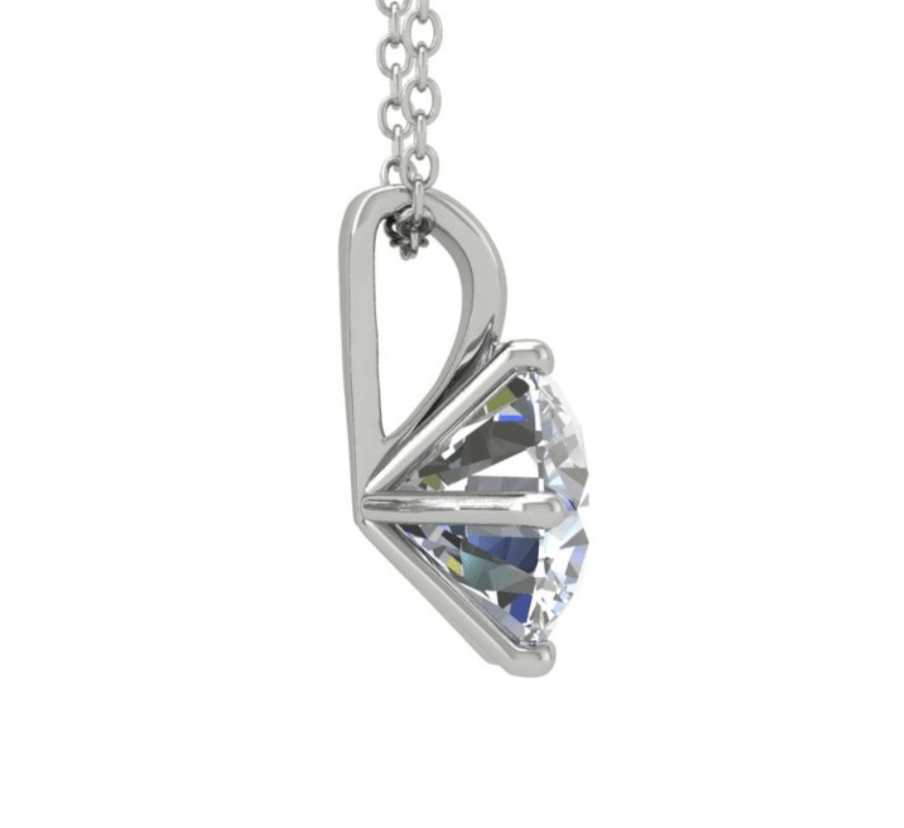 lab created diamond solitaire necklace - Shilatjewelers