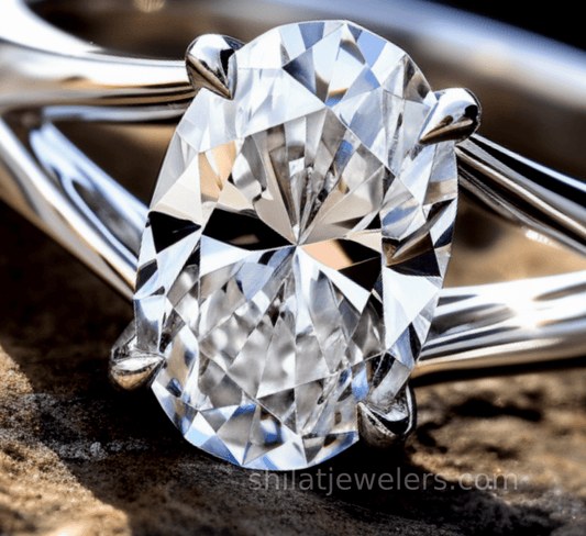 lab diamond oval ring 1.75ct cvd - Shilat