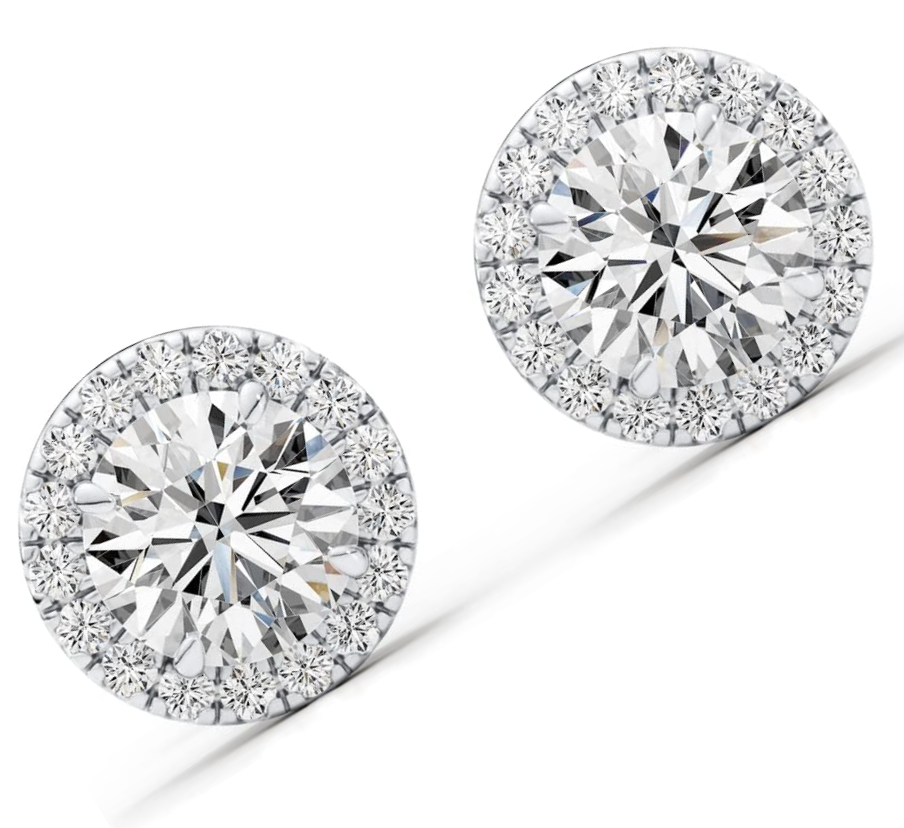2 carat lab grown diamond earrings - Shilat 