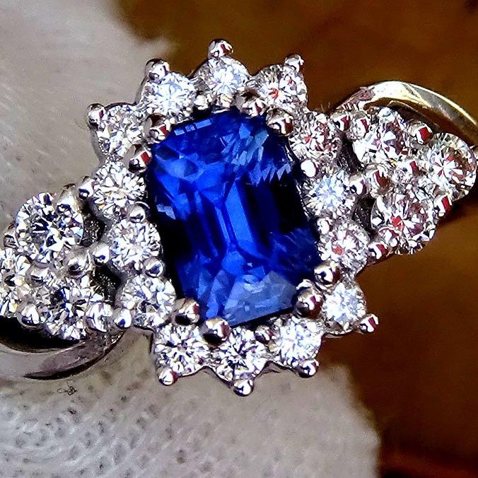 natural blue sapphire ring - Shlat