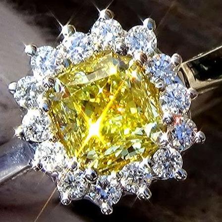 fancy yellow diamond ring - Shilat