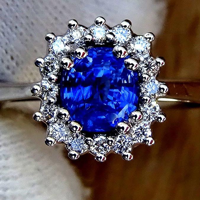 blue sapphire ring 14k - Shilat